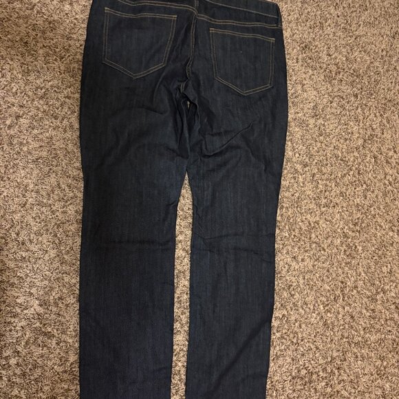 Old Navy The Diva Skinny Jeans 12 Regular New Rinse Dark Blue Denim Zip Fly - Picture 3 of 3